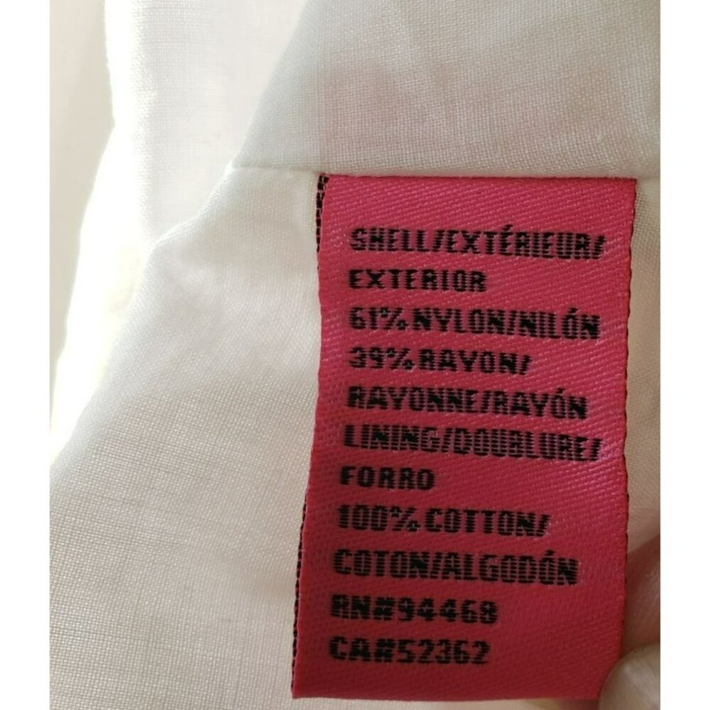 Betsey Johnson White Eyelet Fit Flare Dress, Size 12, Collar Cap Sleeve side zip - Picture 9 of 10